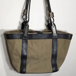 Kenzo Taupe Brown Canvas Tote Bag